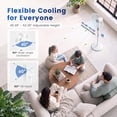 thumbnail image 5 of Atilioo Oscillating Pedestal Fan with Remote, Standing Fan with Timer, 3 Speeds, Strong Wind, Adjustable Height, Quiet Operation, White, 5 of 8