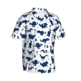 thumbnail image 2 of Hawaiian Shirt For Men, Cute Cartoon Dinosaurs Mens Button Down Short Sleeve Shirt, Summer Beach Shirts For Men, 2 of 2