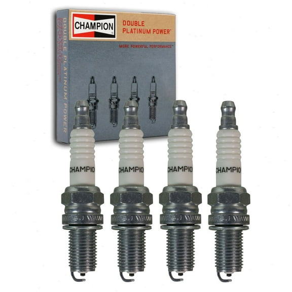 4 pc Champion 7972 Double Platinum Spark Plugs for 2873084 6R12PP IJR7A9 RA8PHP Ignition Wire Secondary