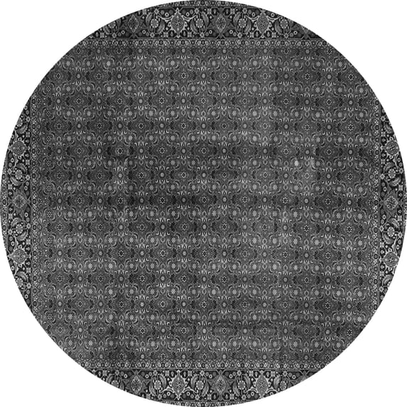 Ahgly Company Indoor Round Persian Gray Traditional Area Rugs, 7' Round