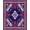 Red, Pattern 4, variant on ODIKA 4'x6' Machine Washable Non-Slip Area Rug, Wave Medallion Nautical High Traffic Rug, Blue, 550182