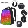 thumbnail image 3 of Fotbe Colorful Glitter Set Escolar 3 en 1 para Niños - Mochila Duradera con Lonchera Aislante y Estuche para Lápices - Mochila Escolar para Niños y Niñas, 3 of 7