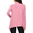 thumbnail image 4 of Made by Johnny Women's Off-Duty Open Front Cardigan M PINK, 4 of 6