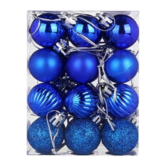 24Pcs Christmas Balls Ornaments Shatterproof Xmas Tree Decorations 1.18 Inch Hanging Ball Set for Holiday Wedding Party Home Decor, Christmas Baubles for Indoor Outdoor Festival Decorating