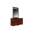 thumbnail image 4 of American Furniture Classics Model 2850DM, Solid Pine Six Drawer Dresser and Mirror in Rich Merlot finish, 4 of 9