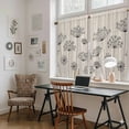 thumbnail image 5 of Farmhouse Dandelion Kitchen Curtain for Berdoom Living Room Cafe 45 Inch Length, Spring Modern Minimalist Country Flower Tiers Curtains Light Filtering Drapes Window Treatment 2 Panels 52"Wx45"L, 5 of 8