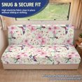 thumbnail image 2 of FUIALDOLG Pink Floral Bird, Camper Loveseat Slipcover Elastic Bottom RV Folding Sofa Bed Cover Suitable for Travel Suitable for Jackknife Sleeper Sofas Jackknife Bed, 2 of 7