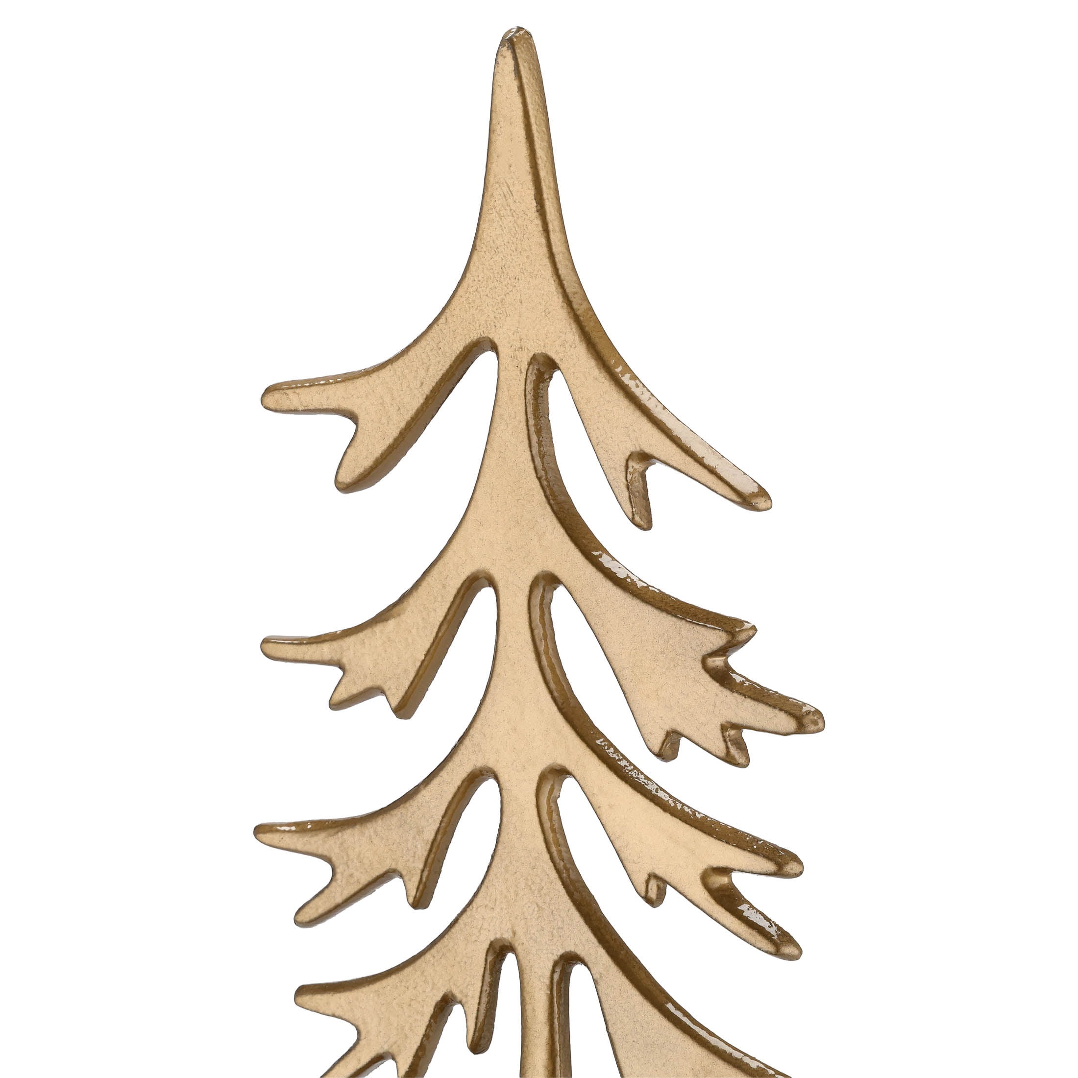 Large Metal Tree Christmas Decoration, Rustic Brass, 12.5", by Holiday Time
