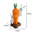 thumbnail image 5 of Easter Inflatables Bunny with Carrot Self Inflating with LED Lights Built-in for Yard Garden Holiday Decoration, 5 of 5