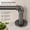 Brushed Dark Silver, variant on Adjustable Industrial Black Curtain Rod for Windows 48 to 86 Inches, 1 Inch Wrap Around Drapery Pole, Indoor Outdoor Room Divider