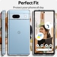 thumbnail image 3 of Crystal Clear for Google Pixel 7a Case, Pixel 7a Case Clear, Ultra [Slim Thin] Flexible TPU Scratch Resistant Gel Rubber Soft Silicone Protective Phone Case Cover for Google Pixel 7a (Clear), 3 of 15