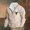 Beige(New), variant on PNTUTB Mens Quarter Zip Fleece Stand-up Collar Pullover Retro Bullhead Print Casual Long Sleeve Comfort Sweatshirt