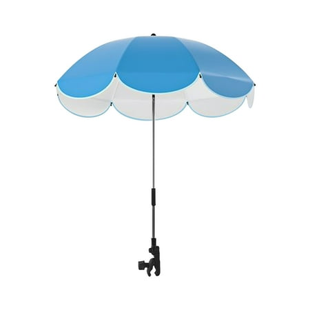 PRINxy Universal Baby Parasol Baby Stroller Foldable Sun Shade Sun Protection Sun Shade Waterproof Umbrella with Holder Clip Clamp Trolley Bike Wheelchair Shading Umbrella D