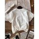 thumbnail image 2 of Women'S Eiffel Tower & High Heel Print T-Shirt, Casual Crew Neck Short Sleeve Top, Cotton Knit Fabric, All Season Fashion, 220gsm - White, 2 of 6
