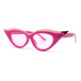 thumbnail image 2 of Women Elaborate Metal Brow Trim Gothic Cat Eye Retro Sunglasses Fuchsia - Pink, 2 of 4