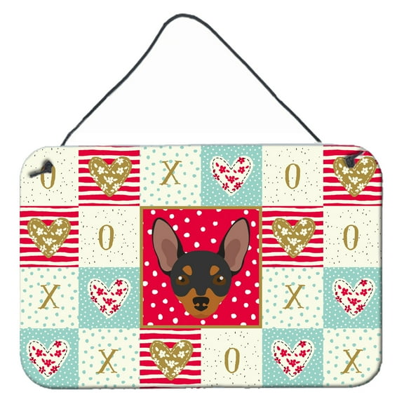 Carolines Treasures CK5230DS812 Prague Ratter Love Wall or Door Hanging Prints 8x12 multicolor