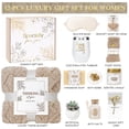 thumbnail image 2 of Khaki Self Care Gift Basket, 12-Piece Relaxing Spa Set for Get Well, Sympathy, Birthday Gifting, 2 of 9