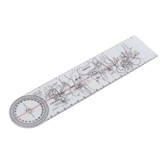 Orthopedic Angle Ruler, Clear Reading Wide Application Spinal Goniometer Multiple Function for Rehabilitation Assessment