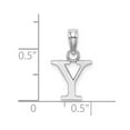 thumbnail image 3 of Diamond2Deal 14K Pendentif Initiale Lettre Y en Or Blanc pour Femmes, 3 of 6