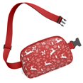 thumbnail image 3 of Red Christmas Reindeer and Snowflake Pattern Cute Fanny Packs for Women,Travel Waterproof Crossbody Fanny Bags Waist Purse for Women Anti Theft Adjustable Strap for Running Travel Cycling, 3 of 6