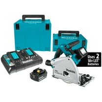 Makita X2 LXT 5Ah Lithium Ion 6-1/2" Cordless Plunge Circular Saw Kit with Blade