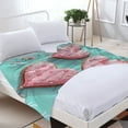 thumbnail image 3 of Durable Soft Flannel Blanket - Cozy Floral Pattern Design for Sofa Travel Bed & Chair - Warm & Comfortable Throw Blanket, 3 of 7