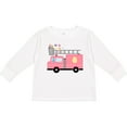 thumbnail image 3 of Inktastic Easter Fire Truck Egg Hunt Bunny Boys or Girls Long Sleeve Toddler T-Shirt, 3 of 5