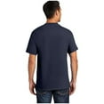 thumbnail image 4 of Zylanna Men's Casual Shirts Tee, Solid Color Short Sleeve Basic Loose Homewear Crew Neck Breathable Summer Tops for Man Navy Size M, 4 of 5