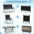 thumbnail image 3 of Costway Ensemble de Mobilier Pliant de Patio 4 Pcs Ensemble de Conversation Extérieur Ensemble Sectionnel Bistro, 3 of 10