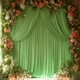 thumbnail image 1 of Cortinas de fondo PARTISKY de poliéster verde salvia de 4 x 3 m, 1 of 7