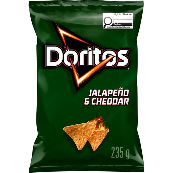 Doritos Jalapeño & Cheddar flavoured Tortilla Chips, 235 g.