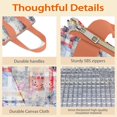 thumbnail image 4 of Pioneer Flower Floral Print Pattern Insulated Lunch Bag for Women & Adults,Large Portable Soft Cooler Lunch Bag,Thermal Food Storage Tote with Pearl Cotton,8.66L,8.75x5.75x9.5 Inch, 4 of 6