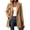 Khaki-#001, variant on Women's Long Blazer Coat Notched Lapel Single Breasted Long Sleeve Button Front with Pockets Casual Fall Winter Outerwear,Khaki 2XL