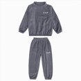 thumbnail image 4 of Gerichy Fleece Pajamas for Toddler Girls Boys Winter Furry Outfits Crewneck Sweatshirt + Pants Fuzzy Pajama Set Soft Plush Clothes 2T-12T, 4 of 4
