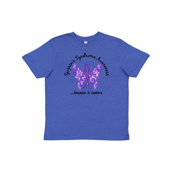 Inktastic Sjogrens Syndrome Butterfly 6.1 Youth T-Shirt