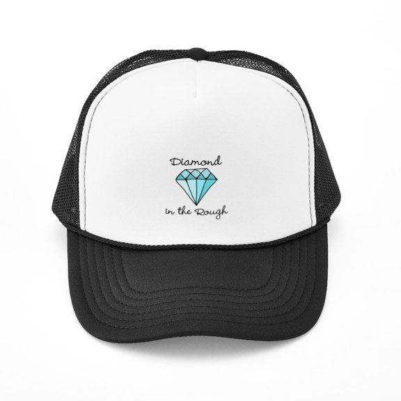 CafePress - Diamond In The Rough' - Adjustable Unisex Printed Trucker Hat with Mesh Back