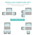 thumbnail image 3 of Best Choice Products 4-Piece Outdoor Wicker Patio Conversation Furniture Set w/ Table, Cushions - Gray/Pastel Blue, 3 of 8