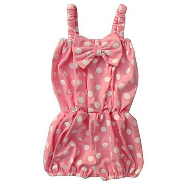 Unique Baby Unique Baby BabyGirls Polka Dot Romper (612 Months