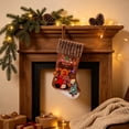 thumbnail image 4 of Jumbo 3D Christmas Stockings, Light‑up Christmas Stocking, Large Xmas Stocking with 3D Character Appliques & LED Lights, Vintage Hanging Gift Sack for Fireplace Mantel Home Holiday Decoration, 4 of 7