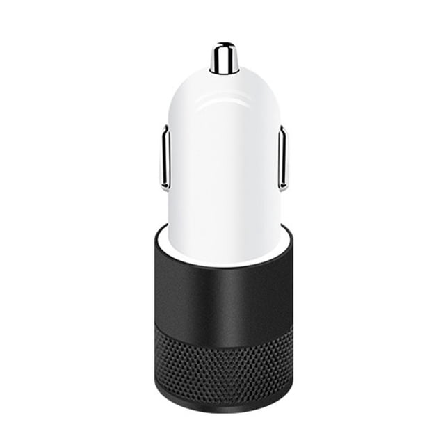 Sidaley 2.1A 1A Aleación 2 puertos USB de coche USB dual de carga inteligente universal para para teléfono móvil Android Electrónica Negro+Blanco