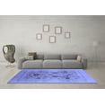 thumbnail image 3 of Ahgly Company Machine Washable Indoor Square Oriental Blue Industrial Area Rugs, 6' Square, 3 of 4