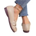 thumbnail image 3 of EKVAHL Women's Orthopedic Slip On Loafers, Soft Faux Leather Arch Support Dress Shoes, Wide Toe Box Wedding Office Daily Loafers Beige, 3 of 4