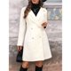 thumbnail image 4 of Gabardina de Moda para Mujer, de Larga, Solapa, Doble Botonadura, Gruesa, Corte A, Estilo Gabardina Beige M, 4 of 10