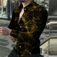 thumbnail image 1 of Camisa de hombre con solapa y manga larga con botones estampados, cómoda, suave, diseño de botones a la moda, informal, transpirable, 1 of 6
