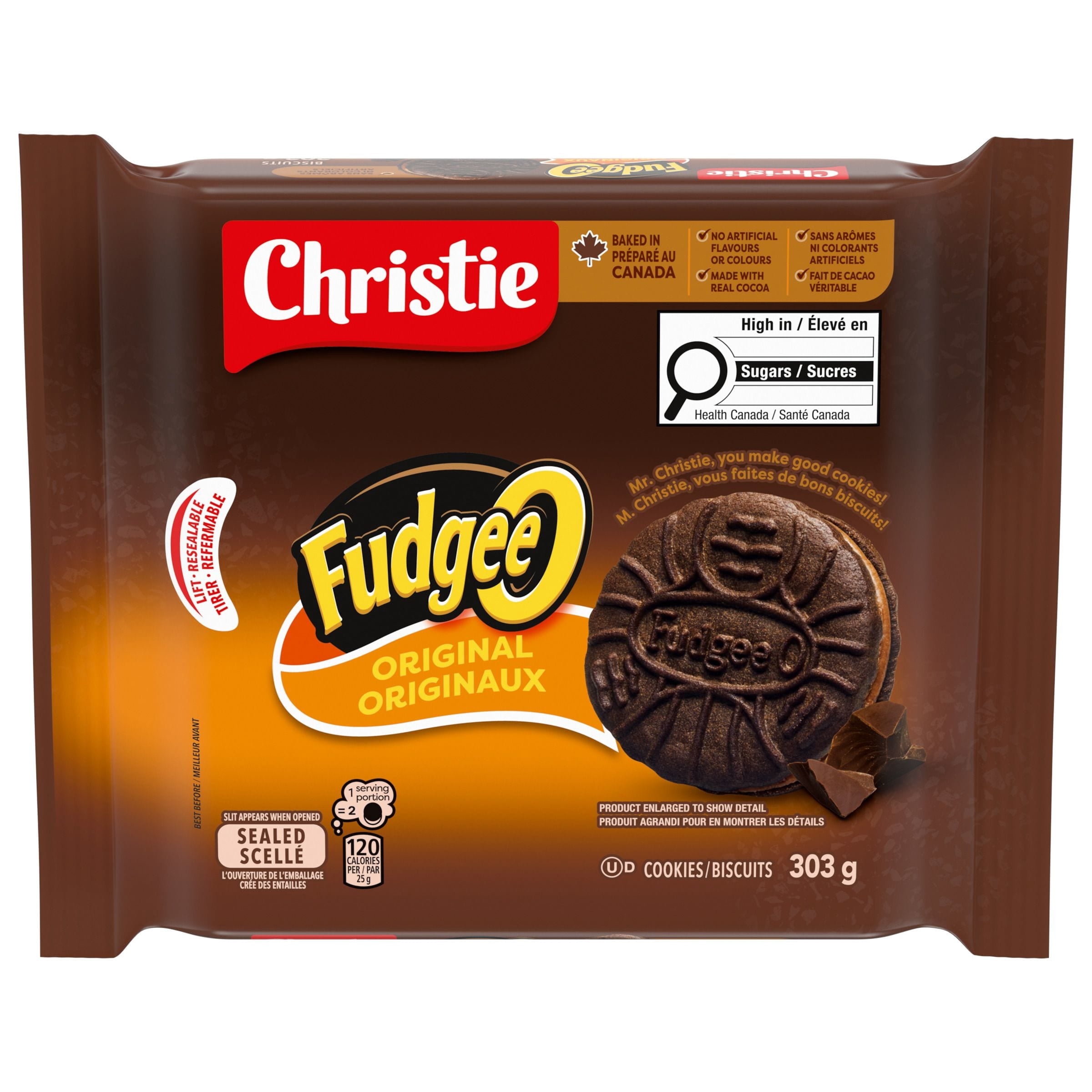 Fudgee-O Sandwich Cookies Chocolatey Creme Filled