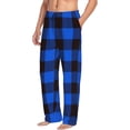 thumbnail image 6 of Logiee Buffalo Plaid Blue Black Print Pajama Pants for Men,Men’s Pajama Bottoms,Mens PJ Pants with Pockets & Button Fly-3X-Large, 6 of 6