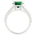 thumbnail image 4 of 2.3 ct Round Cut Simulated Emerald Solitaire with Accents Engagement Ring for Women in 18K White Gold, 4 of 5