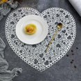 thumbnail image 2 of Silver 4 Pack Placemats Round Placemat10cm Placemats Round Placemats Waterproof Oilproof Table Placemats, 2 of 3
