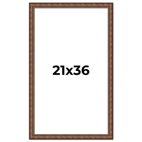21x36 Dark Brown Bamboo Real Wood Picture Frame Width 1.5 inches | Interior Frame Depth 0.5 inches