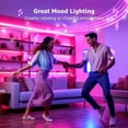 thumbnail image 2 of 2 Packs Bande Lumineuse LED Intelligente, 32.8 Pieds WiFi 2.4GHz, Contrôle par Application, Synchronisation Musicale, 5050 RGB Changement de Couleur pour Chambre, Cuisine, TV, Maison, Fête, 2 of 7